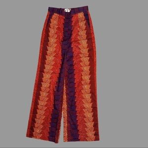 💛 4P 💛 NWT Anthro SIKA Geometric Abstract Statement Wide Leg Bright​